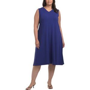 EILEEN FISHER Plus Stretch Jersey Knit Dress